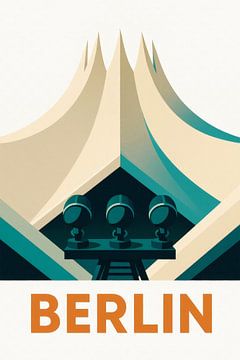 Tempodrom Berlin – Architecture moderne dans un poster stylé