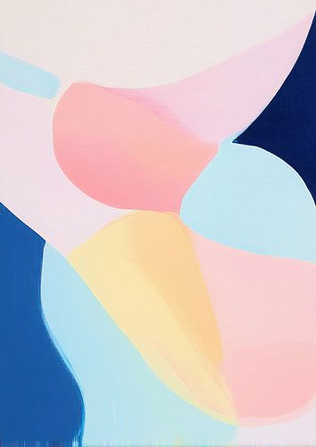 Abstract pastel shapes - Spring