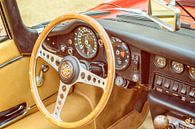 Jaguar E-Type Roadster vintage sportwagen interieur van Sjoerd van der Wal Fotografie thumbnail