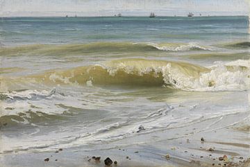 Johann Wilhelm Schirmer~Breaking Waves with Distant Ships