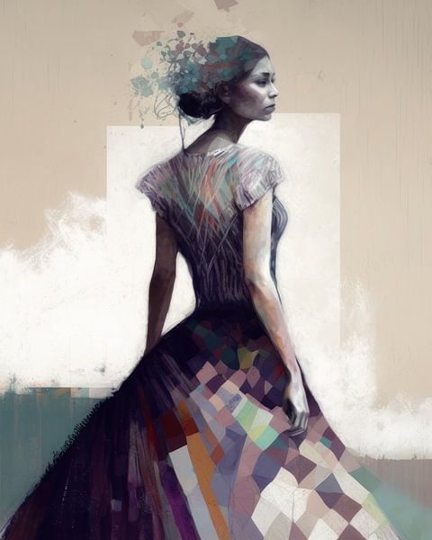 Portrait &quot;Color me purple&quot; by Carla Van Iersel