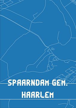 Blueprint | Map | Spaarndam gem. Haarlem (North Holland) by Rezona