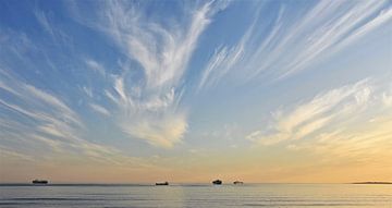 een prachtige zonsondergang vanaf Blouberg beach van Werner Lehmann