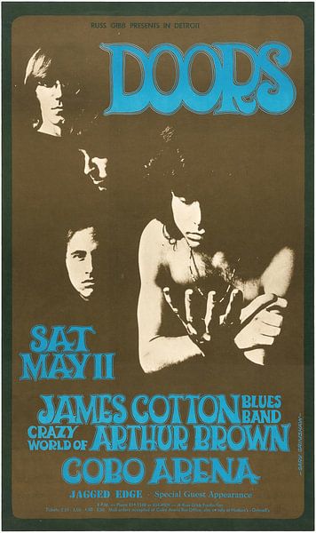 Affiche publicitaire "The Doors" avec Jim Morrison par Atelier Liesjes