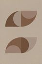 Modern abstract geometric art in retro style in brown and beige No 5 by Dina Dankers thumbnail