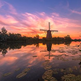 Zonsopkomst Kinderdijk van Henk Smit