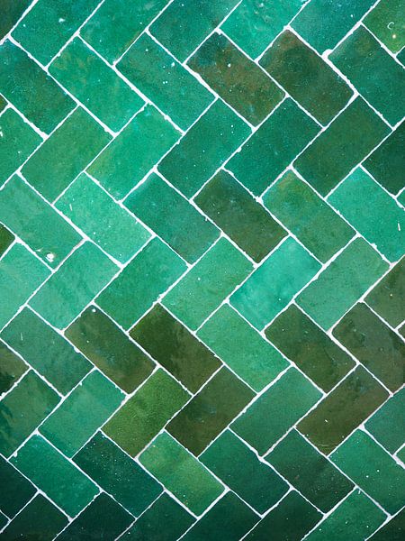 50 shades of green Moroccan bejmat tiles Marrakesh by raisa haveman