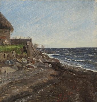 Jørgen Roed, La côte près de Hellebæk, étude, 1850