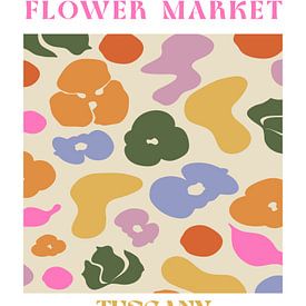 Bloemenmarkt Toscane nr. 02 van Treechild