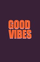 Retro Quote - Good Vibes in Lila und Orange