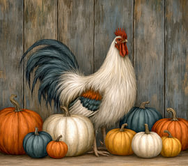Pumpkin cockerel