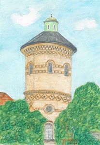 Oude watertoren Flensburg van Sandra Steinke