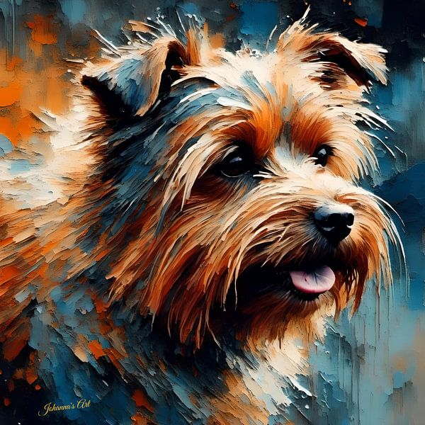 Dog Art - Norfolk Terrier 3 by Johannas Art Creations