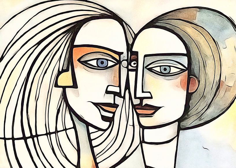 abstracte paren, motief 5 van zam art