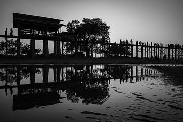 The U Bein Bridge in Myanmar by Roland Brack