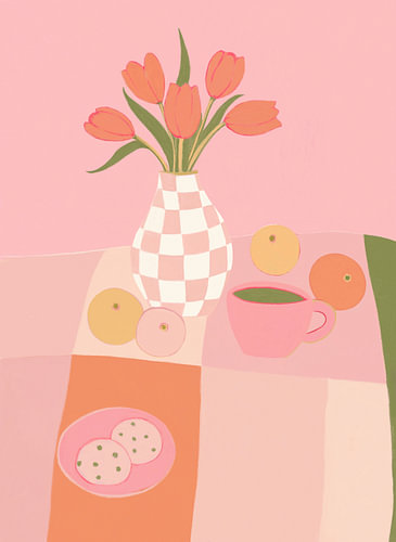 Pink Tulips And Tea