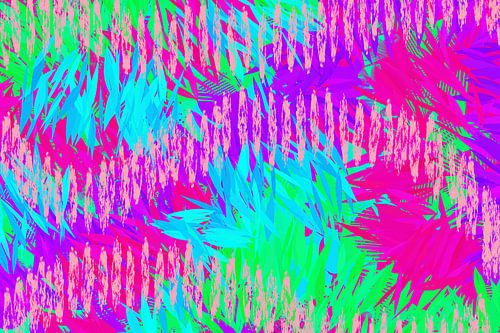 Pop of colour. Art abstrait en couleurs néon. Jungles en magenta, rose, vert.