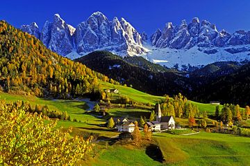Geislerspitzen, Villnöss-vallei, Zuid-Tirol van Hans-Peter Merten