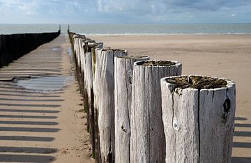 Wellenbrecher entlang der Küste von Zeeland #3 von Rini Kools