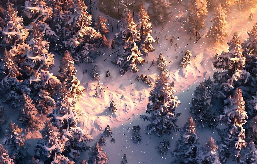 Winterzauber aus der Vogelperspektive von fernlichtsicht