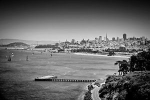 Baie de SAN FRANCISCO | Monochrome sur Melanie Viola