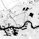 Rotterdam | Plan de la ville | Carré en noir et blanc par WereldkaartenShop Aperçu