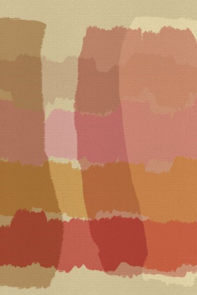 Moderne abstracte kleurrijke kunst in warme kleuren. van Abstract Minimalist Art