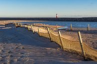 Beach and pier on the coast of the Baltic Sea in Warnemünde by Rico Ködder thumbnail