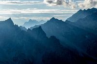 Sunlight playing with mountain peaks in the Berchtesgaden National Park