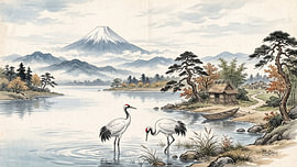 Grues de la marque Fuji sur my pixel art