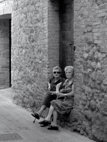 Inwoners van Pienza Italië