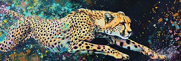 Painting Cheetah by Kunst Kriebels