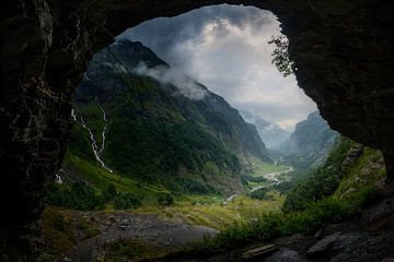 View of the valley of Le Cirque du Fer a Cheval in the French Alps. by Jos Pannekoek