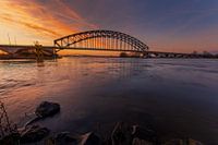 Zwolle IJssel-Brücke bei Sonnenaufgang