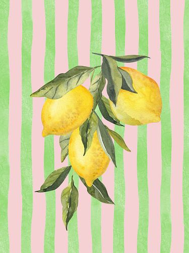Striped Lemon Art