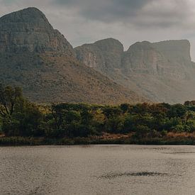 Zuid-Afrika Nijlpaarden in meer, Panorama foto van Tom in 't Veld
