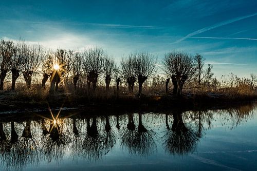 Zonsopkomst in de Brabantse Biesbosch by Loek Groot