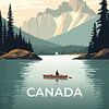 Retro-Reiseposter Kanada von True Nature Art