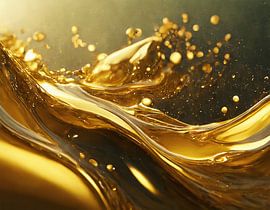 Vloeibaar goud met golven