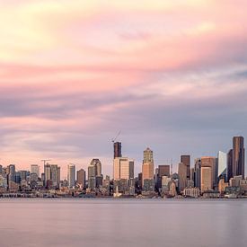 Seattle Skyline Sunset van Kevin Gysenbergs