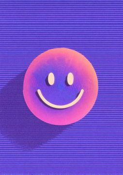 Abstract neon smiley-ontwerp van Niklas Maximilian