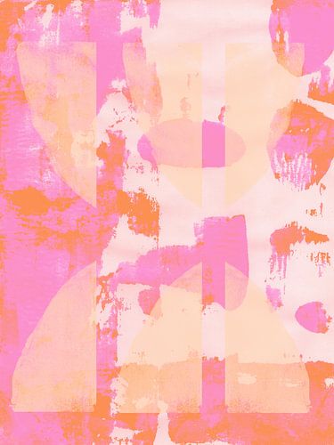 Kleurrijke abstracte kunst in pastel- en neonkleuren.