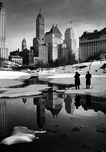 Historisch New York: Central Park, Plaza bij de vijver, Manhattan