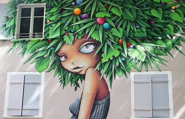 Mural Jungle hair sur Inge Hogenbijl