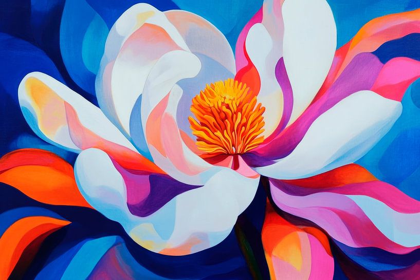 Colourful flower illustration - Abstract by Poster Art Shop
