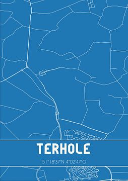 Blauwdruk | Landkaart | Terhole (Zeeland) van Rezona