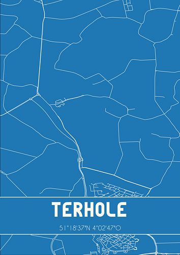 Blaupause | Karte | Terhole (Zeeland)