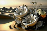 Dalian flowers in a landscape