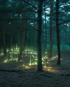 Romantisches Licht im Wald