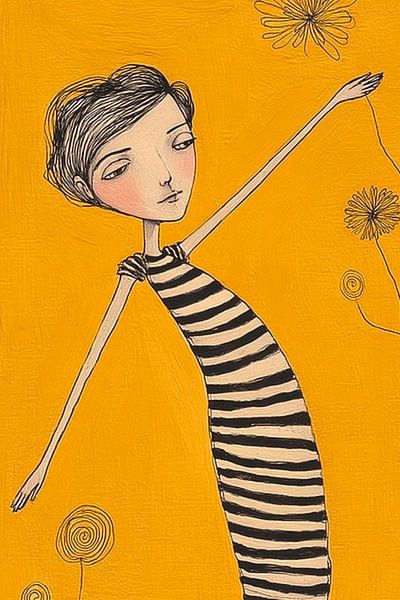 Lien | Vrouw of dame | Oker geel van Somee